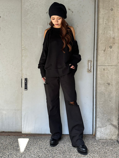 EG Blackツイルワイドパンツ