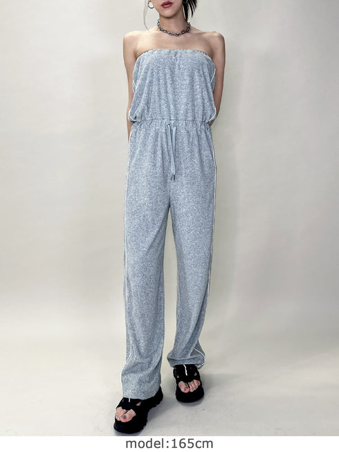 ポケットロゴパイルベアオールインワン