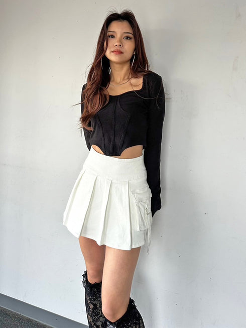 カーゴポケットプリーツスカートⅡ