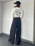 コントラストトリムスウェットカーゴパンツ