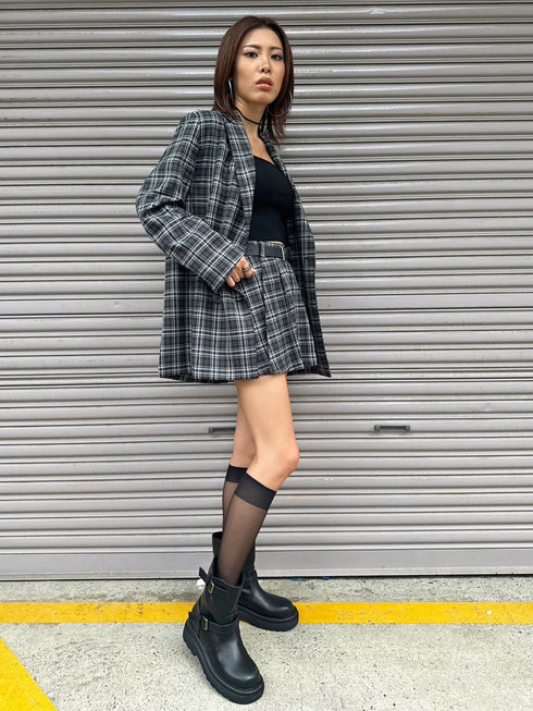 ワイドベルト付ダブルジャケット