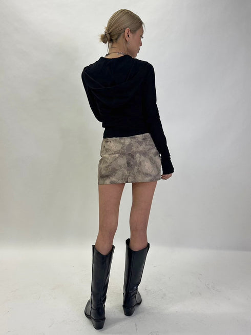 レースアップフードトップ