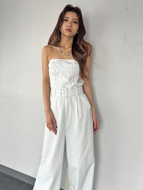 コルセットワイドパンツオールインワン