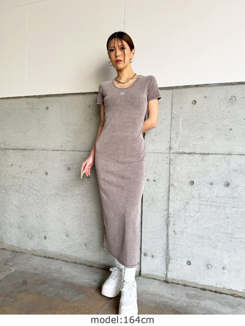 加工タイトロングワンピース