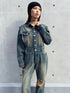 ヴィンテージ加工デニムオールインワン