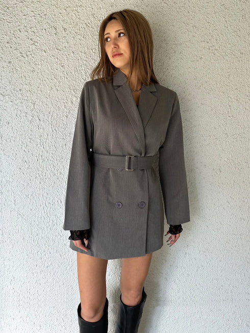 ワイドベルト付ダブルジャケット