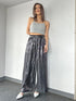 シャイニープリーツワイドパンツ