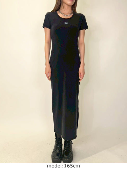 加工タイトロングワンピース