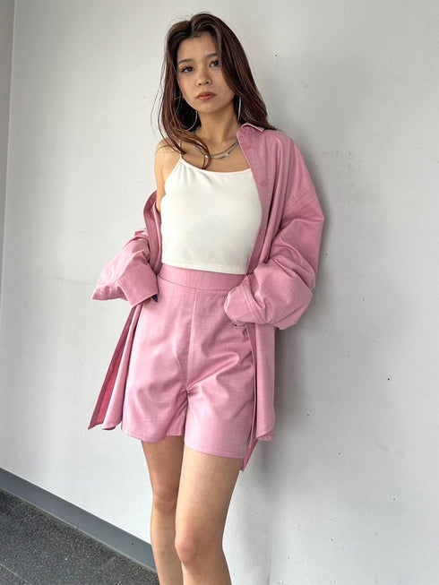 リネンライクシャツセットアップ