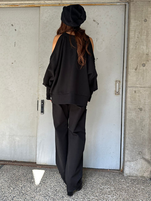 EG Blackツイルワイドパンツ