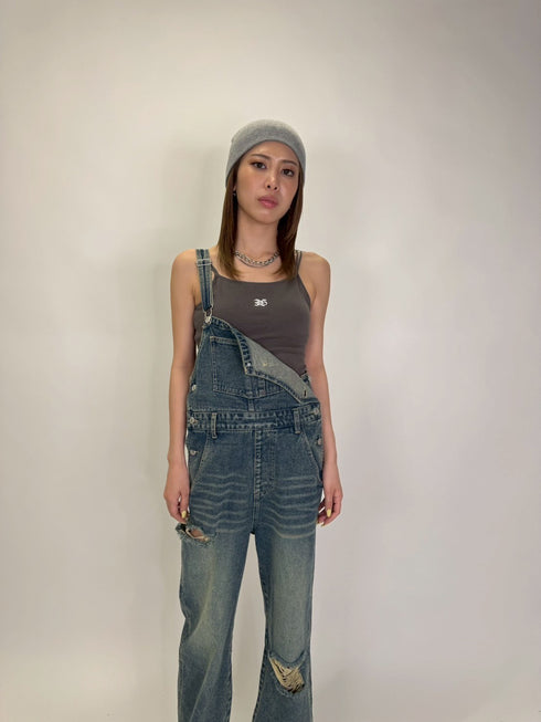 ロゴ刺繍キャミトップ