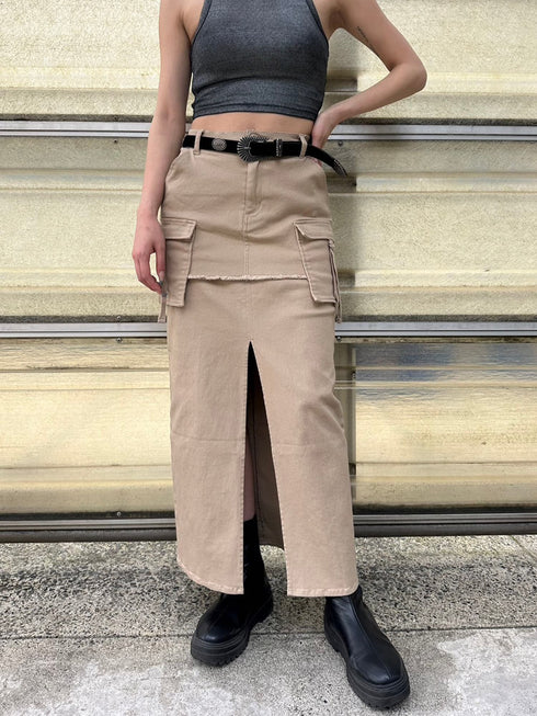 レイヤード風カーゴスカート