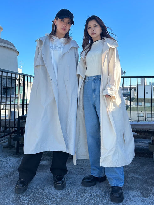 ナイロンロングコート