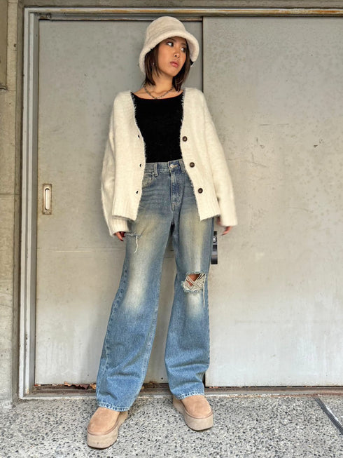 ロングシャギーオーバーカーディガン