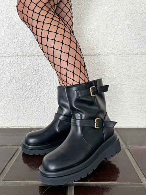 2ベルトエンジニアショートブーツ