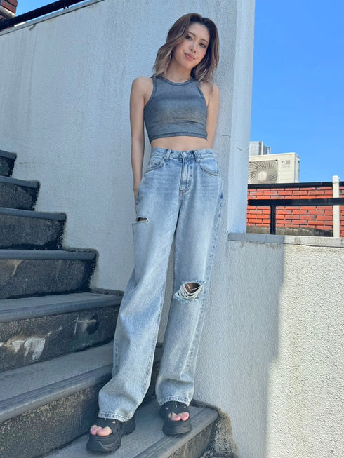 シャイニーショートタンクトップス