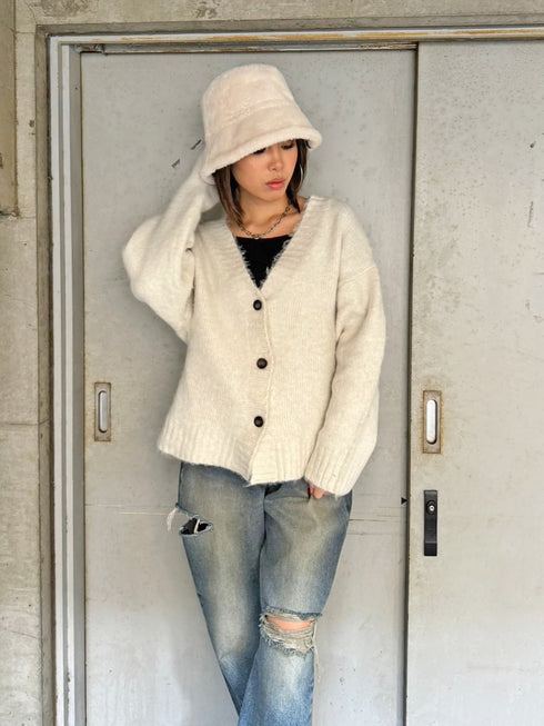 ロングシャギーオーバーカーディガン