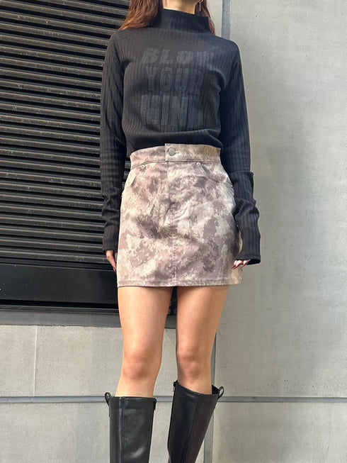 ニュアンス柄ミニスカート