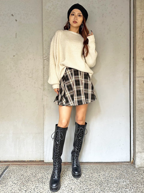 ロングシャギービッグニットトップス