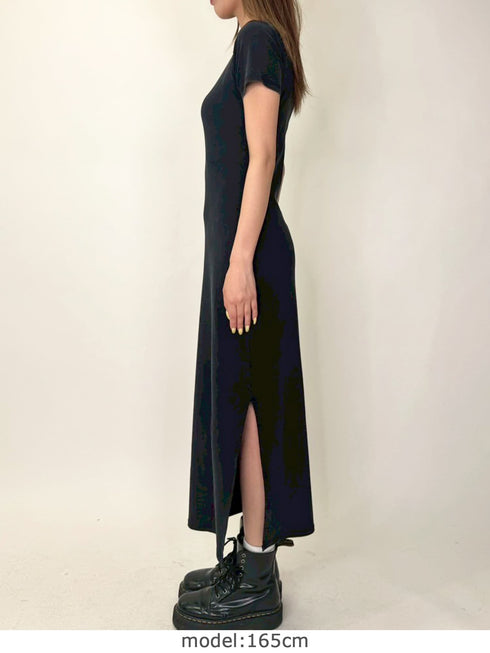 加工タイトロングワンピース