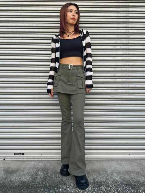 スカートドッキングフレアパンツ