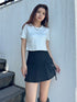 シャイニーショート半袖トップス