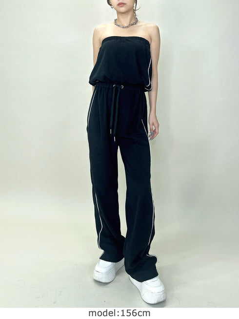 ポケットロゴパイルベアオールインワン