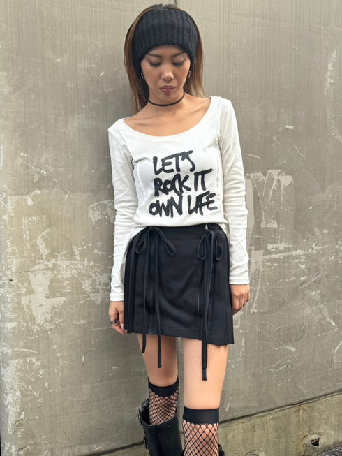 リボンプリーツミニスカート