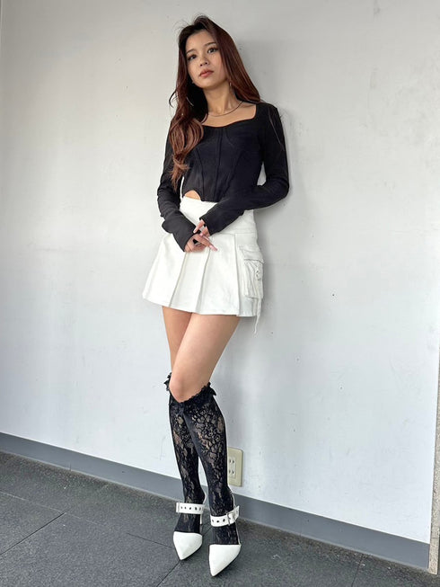 カーゴポケットプリーツスカートⅡ