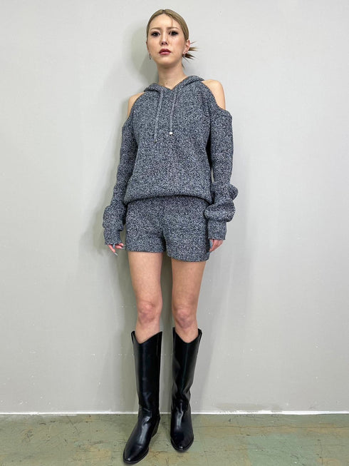 MIXニットショートパンツ