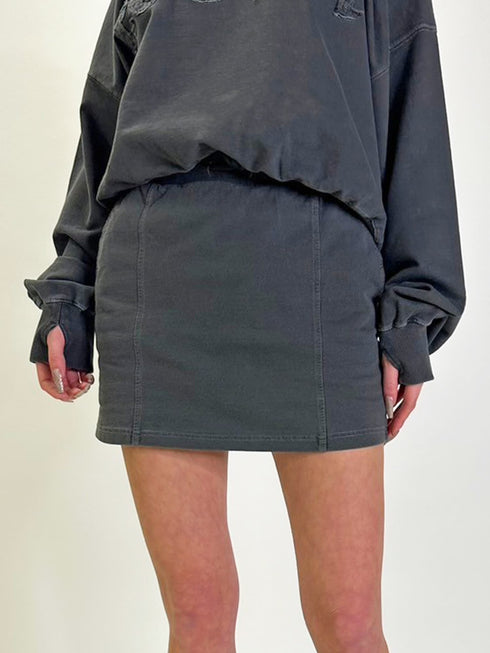 加工裏毛ミニスカート