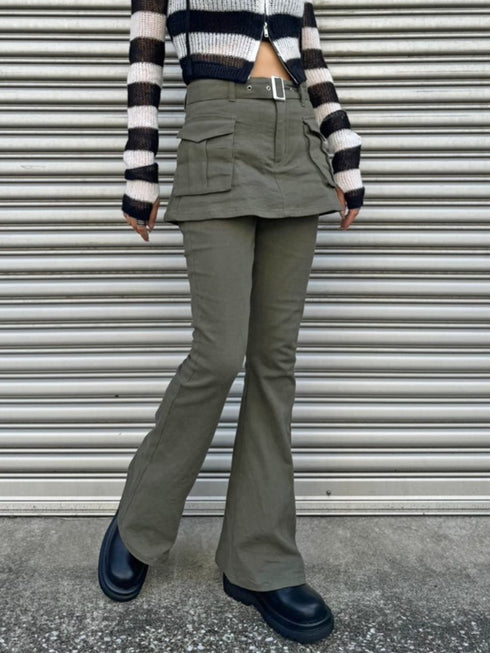 スカートドッキングフレアパンツ