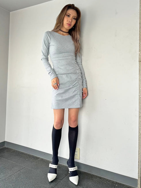 ギャザーリブミニワンピース