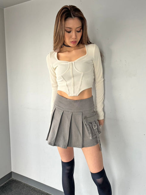 カーゴポケットプリーツスカートⅡ