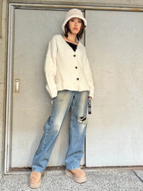 ロングシャギーオーバーカーディガン