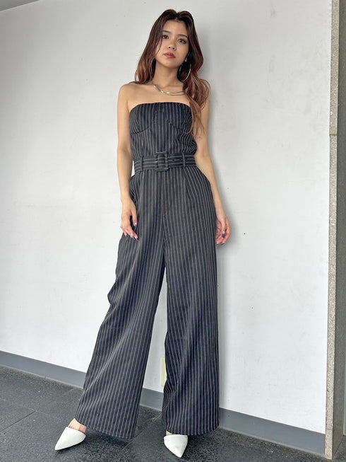 コルセットワイドパンツオールインワン