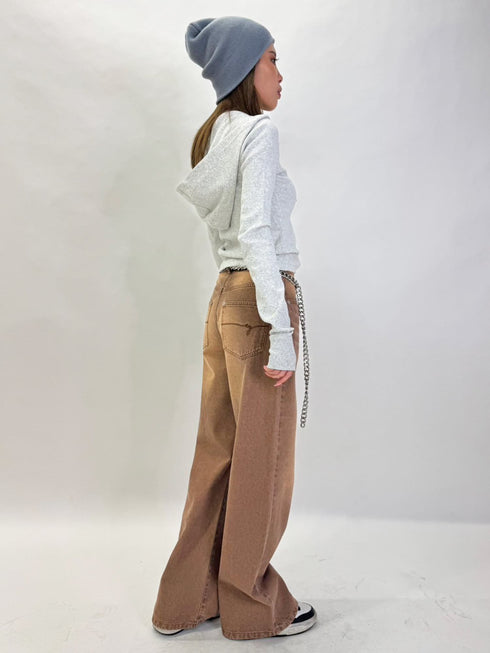 レースアップフードトップ