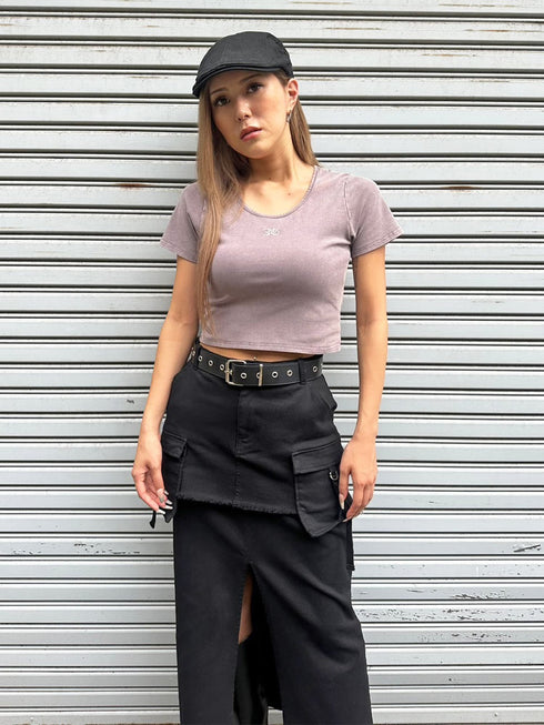 ロゴ刺繍加工チビT