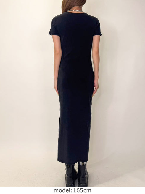 加工タイトロングワンピース