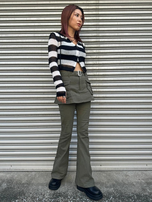 スカートドッキングフレアパンツ