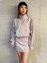 ハーフZIP裏毛ミニワンピース