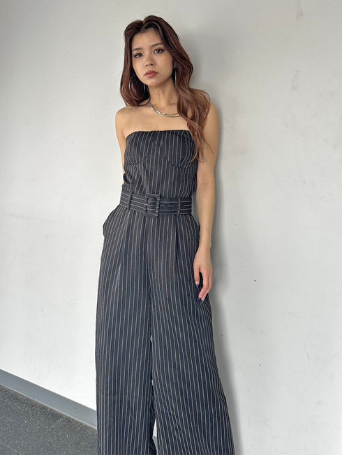 コルセットワイドパンツオールインワン