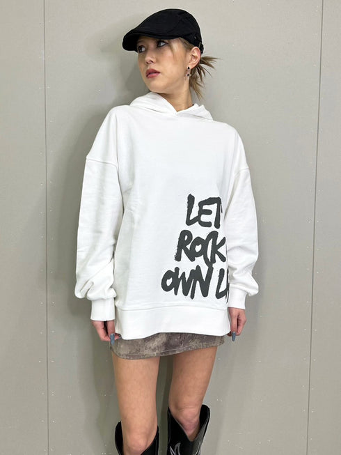 裾ロゴ裏毛トップ