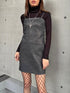 肩開きニットミニワンピース