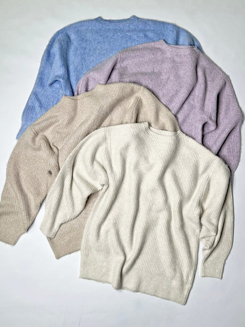 ロングシャギービッグニットトップス