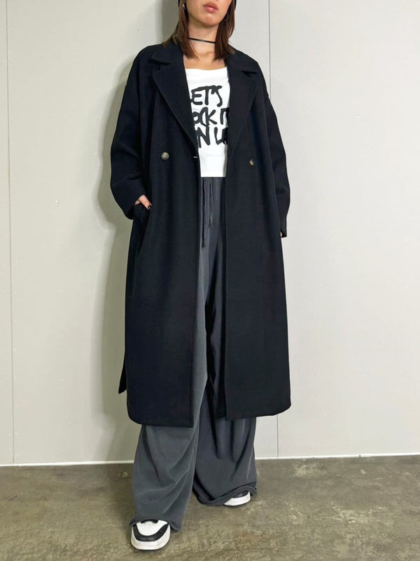 スリットロングテーラードコート