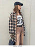 2パターンチェックオーバーシャツ