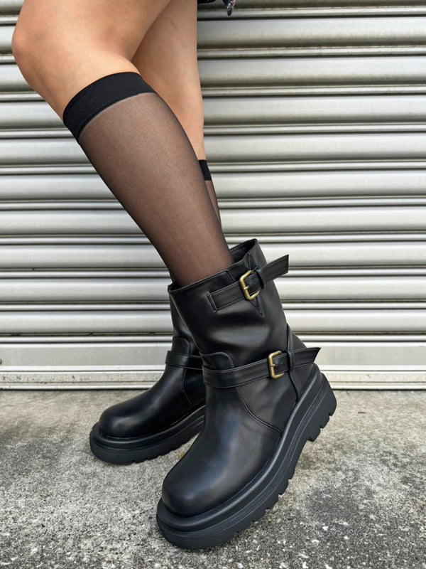 2ベルトエンジニアショートブーツ