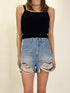 ハイダメージデニムショートパンツ