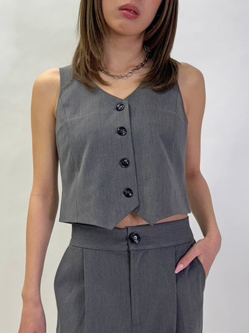 スリーブレスジャケットベスト